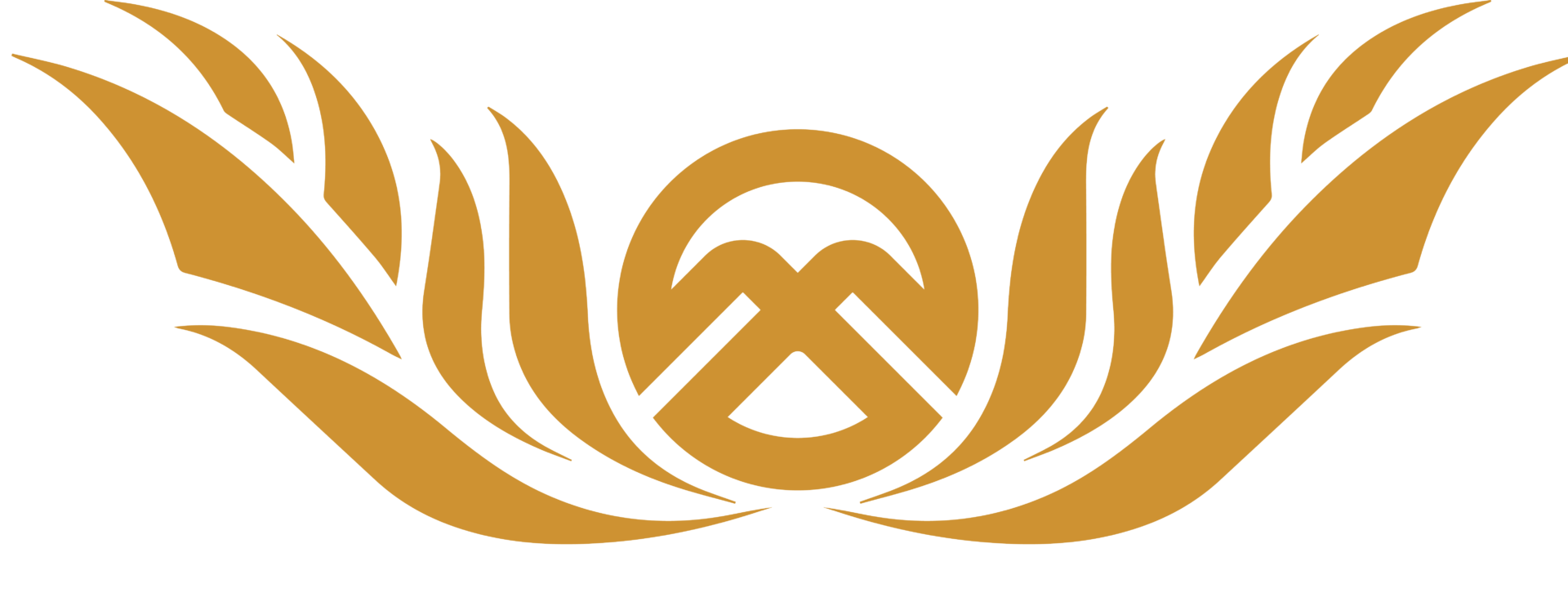 A luxurious golden logo featuring wings, set against a sleek black background, representing an exceptional limo service in Austin.