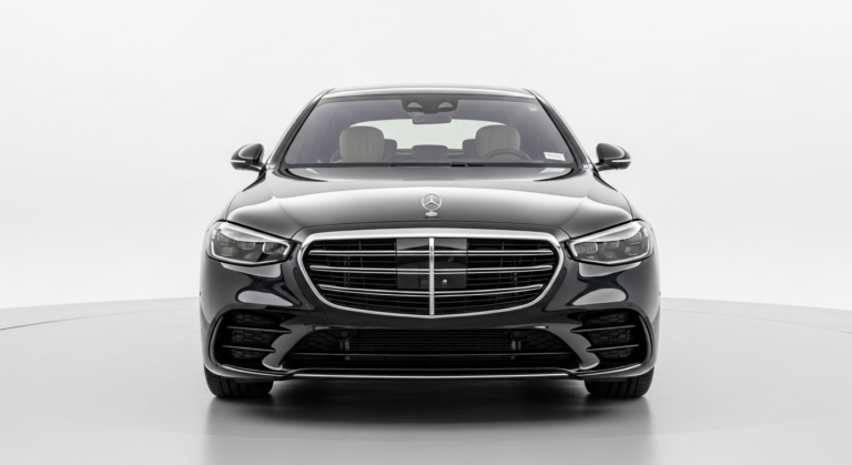 Mercedes-Benz S-Class front view - Nebo Rides executive fleet