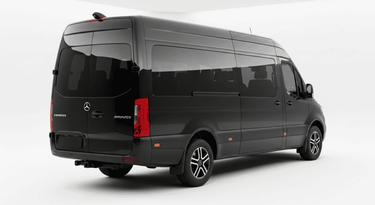 Luxury Mercedes-Benz Sprinter van ideal for executive travel and VIP services.